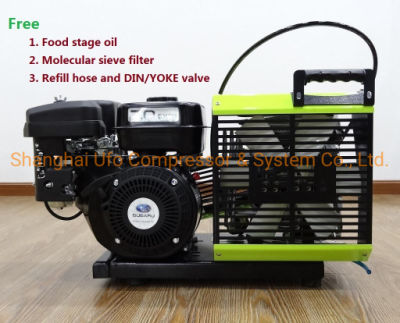 300bar Gasoline Engine Portable Breathing Air Compressor